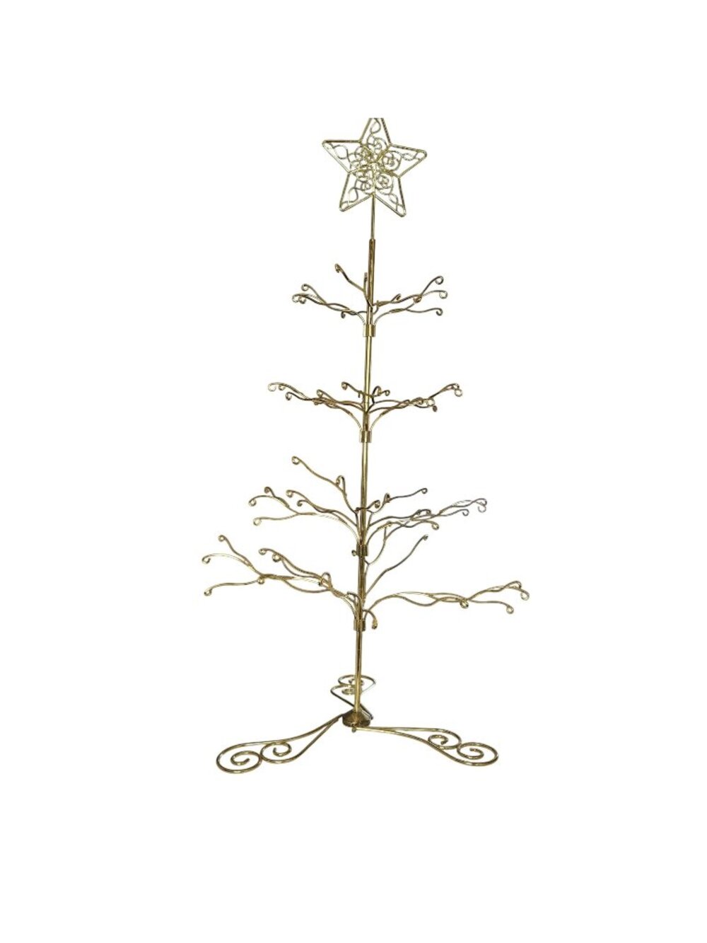 Brass Ornament Christmas Tree Star Topper 36" Holiday Decor
